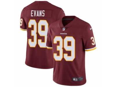 Men's Nike Washington Redskins #39 Josh Evans Burgundy Red Team Color Vapor Untouchable Limited Player NFL Jersey