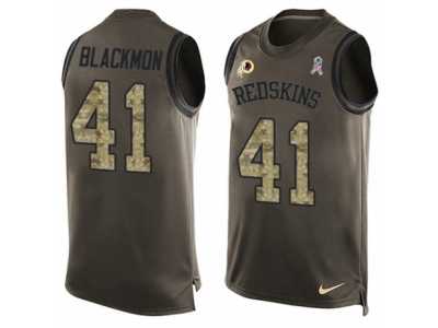 Men's Nike Washington Redskins #41 Will Blackmon Limited Green Salute to Service Tank Top NFL Jersey