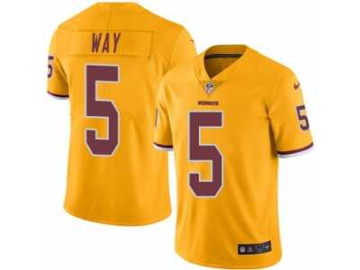 Men's Nike Washington Redskins #5 Tress Way Limited Gold Rush NFL Jersey