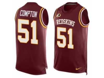 Men's Nike Washington Redskins #51 Will Compton Limited Red Player Name & Number Tank Top NFL Jersey