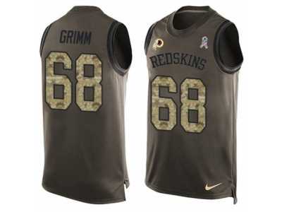 Men's Nike Washington Redskins #68 Russ Grimm Limited Green Salute to Service Tank Top NFL Jersey