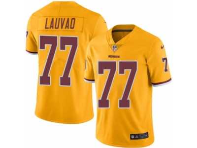 Men's Nike Washington Redskins #77 Shawn Lauvao Limited Gold Rush NFL Jersey