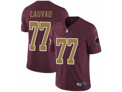 Men's Nike Washington Redskins #77 Shawn Lauvao Vapor Untouchable Limited Burgundy Red Gold Number Alternate 80TH Anniversary NFL Jersey