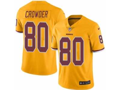 Men's Nike Washington Redskins #80 Jamison Crowder Limited Gold Rush NFL Jersey