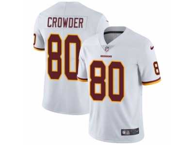 Men's Nike Washington Redskins #80 Jamison Crowder Vapor Untouchable Limited White NFL Jersey