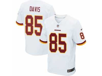Men's Nike Washington Redskins #85 Vernon Davis Elite White NFL Jersey