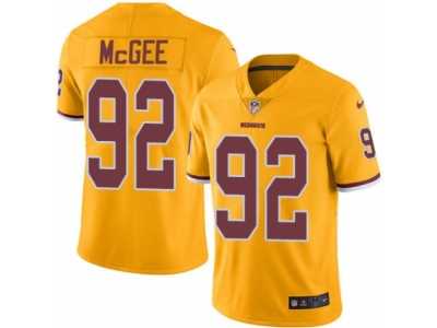 Men's Nike Washington Redskins #92 Stacy McGee Limited Gold Rush NFL Jersey