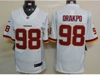 Nike NEW Washington Redskins #98 Brian Orakpo White Jerseys(Limited)