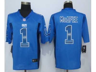 2015 New Nike Indianapolis Colts #1 McAfee blue Strobe Jerseys(Limited)