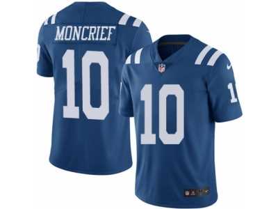 Men's Nike Indianapolis Colts #10 Donte Moncrief Limited Royal Blue Rush NFL Jersey