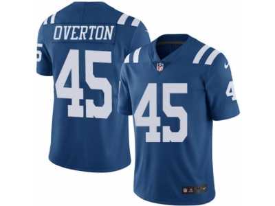 Men's Nike Indianapolis Colts #45 Matt Overton Limited Royal Blue Rush NFL Jersey