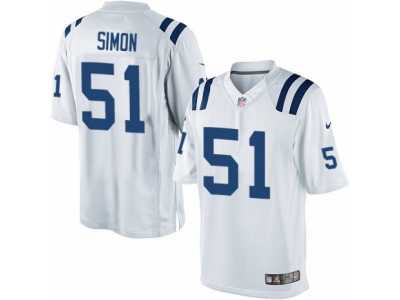 Men's Nike Indianapolis Colts #51 John Simon Limited White NFL Jersey