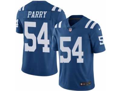 Men's Nike Indianapolis Colts #54 David Parry Limited Royal Blue Rush NFL Jersey