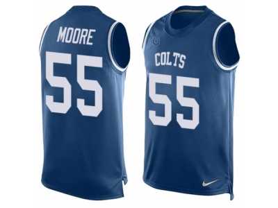 Men's Nike Indianapolis Colts #55 Sio Moore Limited Royal Blue Player Name & Number Tank Top NFL Jersey