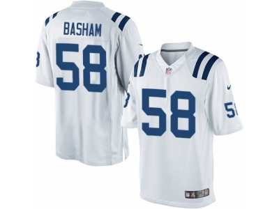 Men's Nike Indianapolis Colts #58 Tarell Basham Limited White NFL Jersey