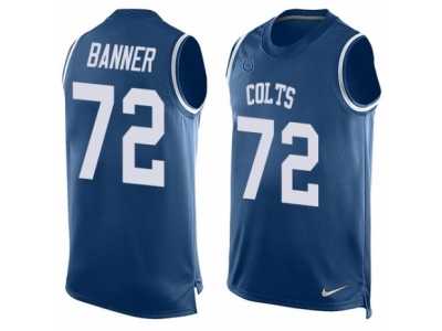 Men's Nike Indianapolis Colts #72 Zach Banner Limited Royal Blue Player Name & Number Tank Top NFL Jersey