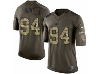 Men's Nike Indianapolis Colts #94 Margus Hunt Limited Green Salute to Service NFL Jersey