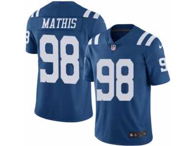 Men's Nike Indianapolis Colts #98 Robert Mathis Limited Royal Blue Rush NFL Jersey