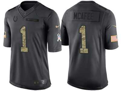 Nike Indianapolis Colts #1 Pat McAfee Men's Stitched Black NFL Salute to Service Limited Jerseys
