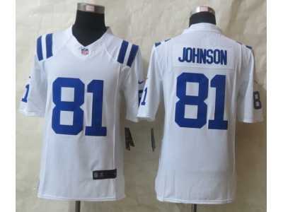 Nike Indianapolis Colts #81 Andre Johnson white Jerseys(Limited)