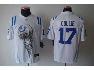 Nike NFL Indianapolis Colts #17 Austin Collie White Jerseys(Helmet Tri-Blend Limited)