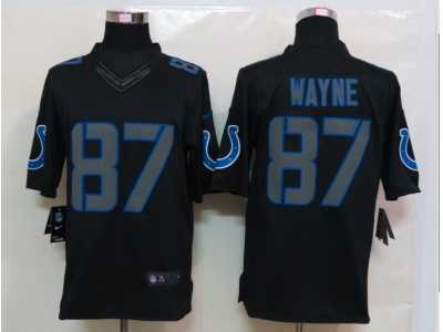 Nike NFL Indianapolis Colts #87 Reggie Wayne Black Jerseys(Impact Limited)