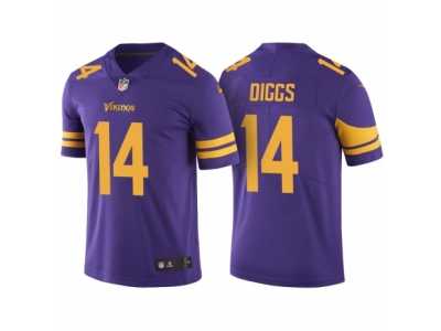 Men Minnesota Vikings #14 Stefon Diggs Purple Color Rush Limited Jersey
