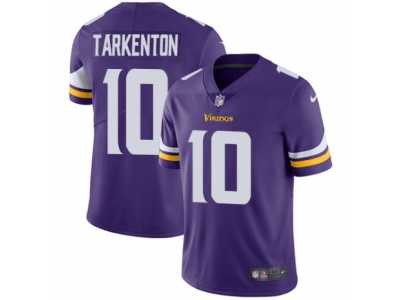 Men's Nike Minnesota Vikings #10 Fran Tarkenton Vapor Untouchable Limited Purple Team Color NFL Jersey