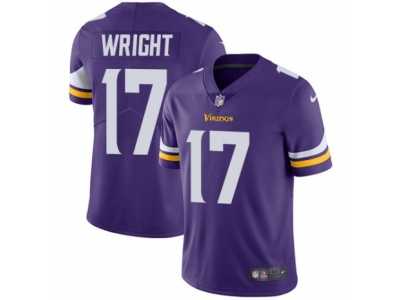 Men's Nike Minnesota Vikings #17 Jarius Wright Vapor Untouchable Limited Purple Team Color NFL Jersey