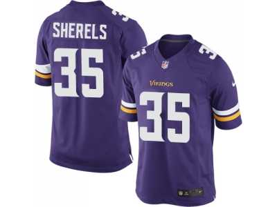 Men's Nike Minnesota Vikings #35 Marcus Sherels Purple Limited NFL Jersey