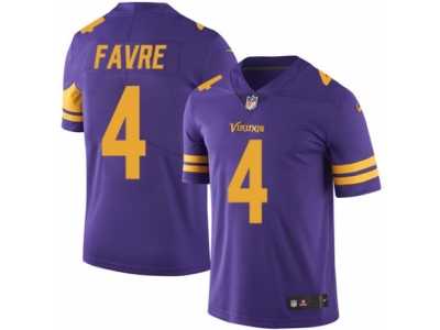 Men's Nike Minnesota Vikings #4 Brett Favre Limited Purple Rush NFL Jersey