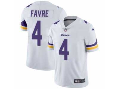 Men's Nike Minnesota Vikings #4 Brett Favre Vapor Untouchable Limited White NFL Jersey