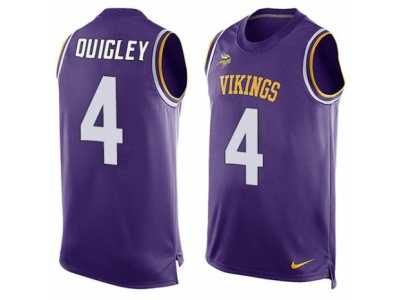Men's Nike Minnesota Vikings #4 Ryan Quigley Limited Purple Player Name & Number Tank Top NFL Jersey