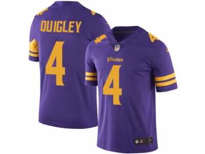 Men's Nike Minnesota Vikings #4 Ryan Quigley Limited Purple Rush NFL Jersey