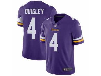 Men's Nike Minnesota Vikings #4 Ryan Quigley Vapor Untouchable Limited Purple Team Color NFL Jersey