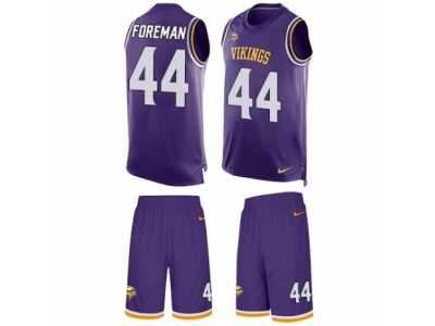 Men's Nike Minnesota Vikings #44 Chuck Foreman Limited Purple Tank Top Suit NFL Jersey