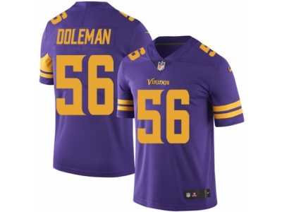 Men's Nike Minnesota Vikings #56 Chris Doleman Limited Purple Rush NFL Jersey