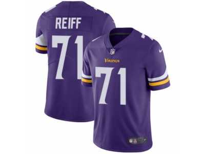 Men's Nike Minnesota Vikings #71 Riley Reiff Vapor Untouchable Limited Purple Team Color NFL Jersey