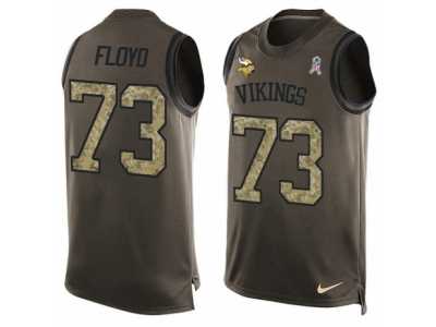 Men's Nike Minnesota Vikings #73 Sharrif Floyd Limited Green Salute to Service Tank Top NFL Jersey