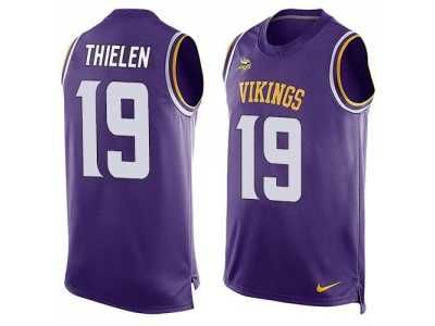Nike Minnesota Vikings #19 Adam Thielen Purple Team Color Men's Stitched NFL Limited Tank Top Jersey