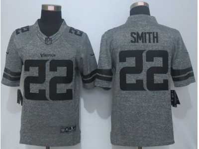 Nike Minnesota Vikings #22 Harrison Smith Gray Men's Stitched Gridiron Gray Jersey(Limited)
