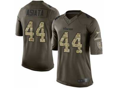 Nike Minnesota Vikings #44 Matt Asiata Green Salute To Service Jerseys(Limited)