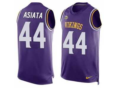 Nike Minnesota Vikings #44 Matt Asiata Purple Team Color Men's Stitched NFL Limited Tank Top Jersey