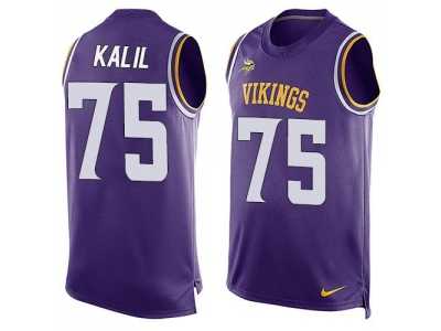 Nike Minnesota Vikings #75 Matt Kalil Purple Team Color Men's Stitched NFL Limited Tank Top Jersey