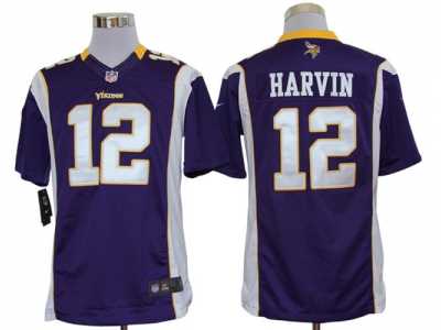 Nike NFL Minnesota Vikings #12 Percy Harvin Purple Jerseys(Limited)