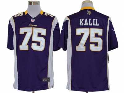 Nike NFL Minnesota Vikings #75 Matt Kalil Purple Jerseys(Limited)