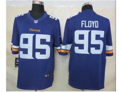 Nike NFL Minnesota Vikings #95 Sharrif Floyd Purple Jerseys[Limited]