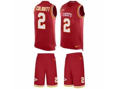 Men's Nike Kansas City Chiefs #2 Dustin Colquitt Limited Red Tank Top Suit NFL Jersey