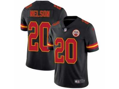 Men's Nike Kansas City Chiefs #20 Steven Nelson Limited Black Rush NFL Jersey