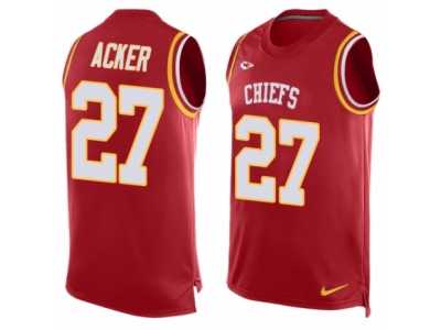 Men's Nike Kansas City Chiefs #27 Kenneth Acker Limited Red Player Name & Number Tank Top NFL Jersey
